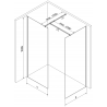 Mexen Kioto dušo siena Walk-in 70 x 70 cm, juodas raštas, balta - 800-070-202-20-70-070