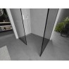 Mexen Kioto dušo siena Walk-in 80 x 80 cm, juodas rėmelis, baltas - 800-080-202-20-70-080