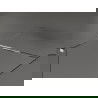 Mexen Kioto dušo sienelė Walk-in 70 x 70 cm, juodas raštas, chromas - 800-070-202-01-70-070