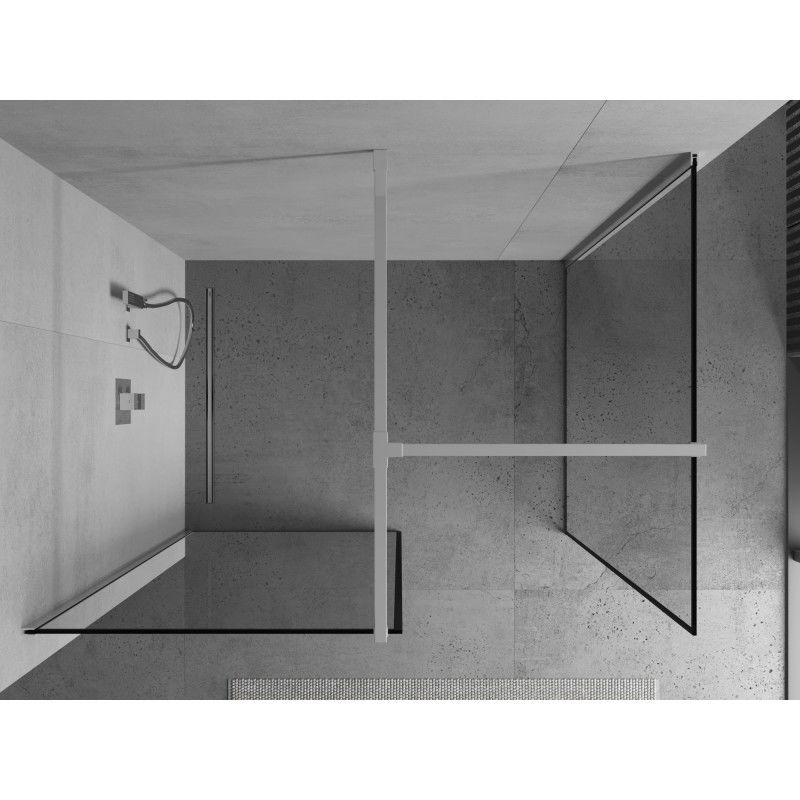 Mexen Kioto dušo sienelė Walk-in 160 x 90 cm, juodas rėmas, chromas - 800-160-202-01-70-090