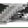 Mexen Kioto dušo siena Walk-in 130 x 120 cm, juodos raštas, chromas - 800-130-202-01-70-120