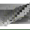 Mexen Kioto dušo siena Walk-in 70 x 70 cm, juodas raštas, auksinis - 800-070-202-50-70-070