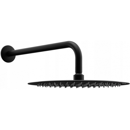 Mexen Slim lietaus dušo galva 30 cm su dušo rankena, juoda - 79230211-70