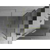 Mexen Kioto Walk-in dušo siena 100 x 100 cm, juodas raštas, auksinė šlifuota - 800-100-202-55-70-100