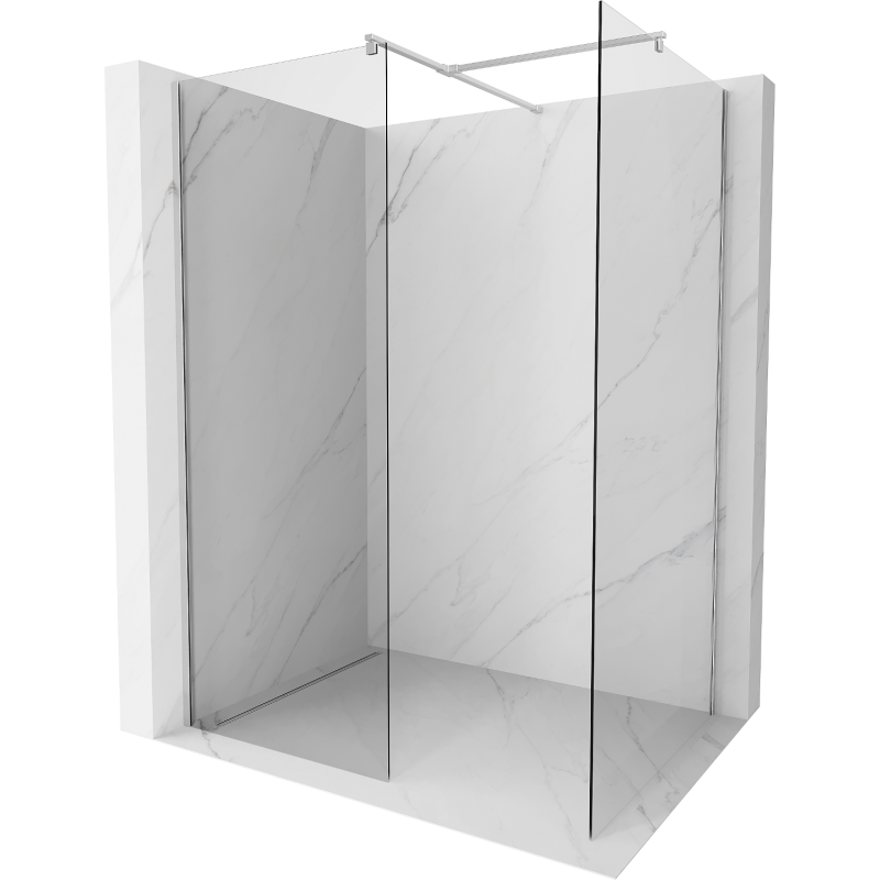 Mexen Kioto dušo pertvara Walk-in 160 x 80 cm, skaidri, chromuota - 800-160-202-01-00-080