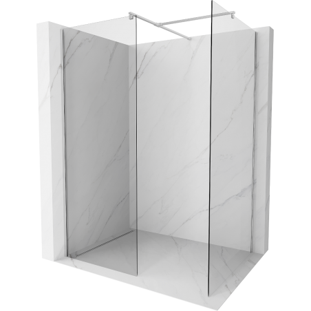 Mexen Kioto prausimosi siena Walk-in 160 x 80 cm, skaidri, chromuota - 800-160-202-01-00-080