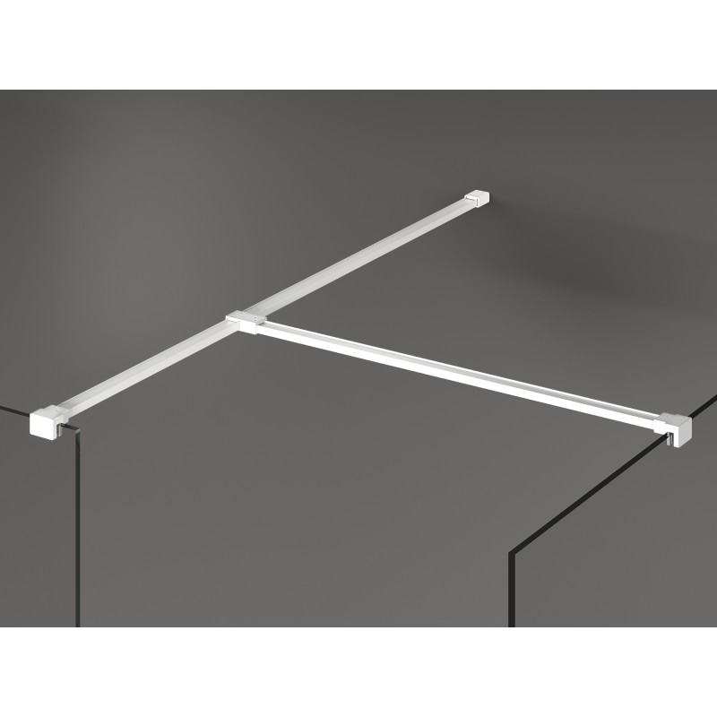 Mexen Kioto dušo sienelė Walk-in 85 x 80 cm, permatoma, balta - 800-085-202-20-00-080
