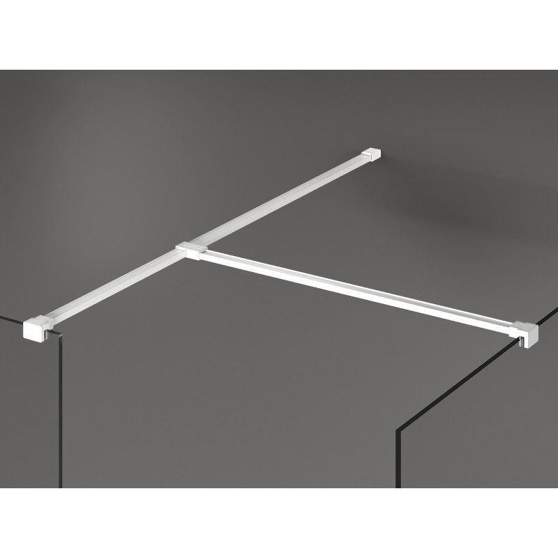 Mexen Kioto Dušo kabinos sienelė Walk-in 95 x 90 cm, permatoma, balta - 800-095-202-20-00-090