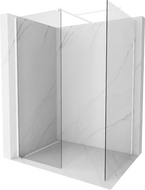 Mexen Kioto Walk-in dušo siena 130 x 100 cm, skaidri, balta - 800-130-202-20-00-100