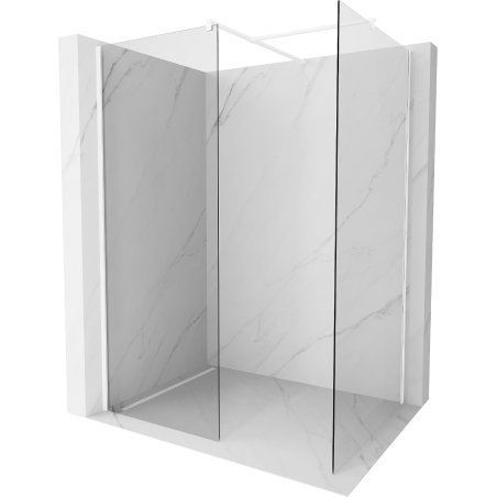 Mexen Kioto Walk-in dušo siena 135 x 90 cm, skaidri, balta - 800-135-202-20-00-090