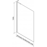 Mexen Next L vonios ekranas 1 lapas 100 x 150 cm, skaidrus, baltas - 895-100-000-03-00-20