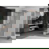 Mexen Kioto walk-in vonia 100 x 100 cm, juodas dizainas, rožinis auksas - 800-100-202-60-70-100