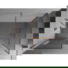 Mexen Kioto Walk-in dušo siena 140 x 70 cm, juodas raštas, šlifuota varis - 800-140-202-65-70-070