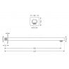 Mexen Cube DR02 potinkinė dušo sistema su 30 cm dušo galva, balta - 77502DR0230-20