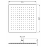 Mexen Cube DR02 potinkinis dušo komplektas su 30 cm lietaus dušo galvute, baltas - 77502DR0230-20