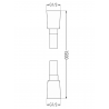 Mexen Cube DR02 potinkinio dušo komplektas z lietaus dušas 30 cm, Juoda - 77502DR0230-70