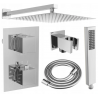 Mexen Cube DR02 potinkinė dušo sistema su 25 cm lietaus dušo galvute, chromas - 77502DR0225-00