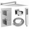 Mexen Cube DR02 potinkinio dušo komplektas su lietaus dušo galvute 25 cm, Chromo - 77502DR0225-00