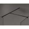 Mexen Kioto walk-in dušo siena 75 x 70 cm, permatoma, juoda - 800-075-202-70-00-070