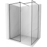 Mexen Kioto Walk-in dušo siena 70 x 70 cm, juodas raštas, šviesiai pilka šlifuota - 800-070-202-66-70-070