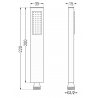 Mexen Cube DR02 potinkinis vonios ir dušo komplektas su lietaus dušu30 cm, Chromo - 77503DR0230-00