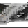 Mexen Kioto Walk-in vonios sienelė 80 x 70 cm, juodas raštas, gun gray šlifuotas - 800-080-202-66-70-070