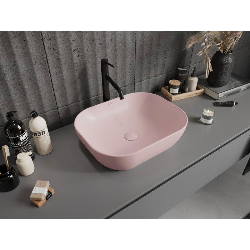 Mexen Rosa stalviršio praustuvas 50 x 40 cm, matinė rožinė - 21095044