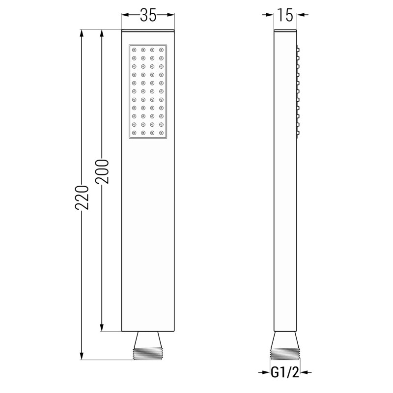 Mexen Cube DR02 potinkinis vonios ir dušo komplektas su 30 cm lietaus sistema, šlifuota šautuvo pilka - 77503DR0230-66