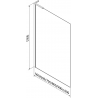 Mexen Next L vonios ekrano sparnas, 1 sparno, 70 x 150 cm, juodas rėmas, juodas - 895-070-000-03-70-70