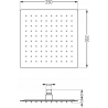 Mexen Cube DR02 potinkinis vonios ir dušo komplektas su lietaus dušu25 cm, Balta - 77503DR0225-20