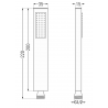 Mexen Cube DR02 įmontuotas dušo komplektas su 25 cm lietaus dušu, baltas - 77502DR0225-20