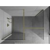Mexen Kioto Dušo siena Walk-in 145 x 110 cm, permatoma, aukso spalvos - 800-145-202-50-00-110