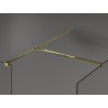 Mexen Kioto Dušo siena Walk-in 145 x 110 cm, permatoma, aukso spalvos - 800-145-202-50-00-110