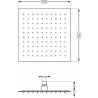 Mexen Cube DR02 įmontuotas dušo komplektas su 25 cm lietaus dušu, baltas - 77502DR0225-20