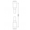 Mexen Cube DR02 potinkinis vonios ir dušo komplektas su lietaus dušu 25 cm, poliruota tamsiai pilka - 77503DR0225-66