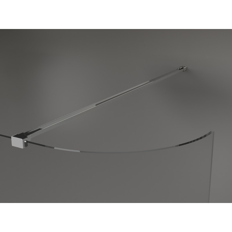 Mexen Kioto-R užapvalinta dušo siena Walk-in 90 x 200 cm, skaidri 8 mm, chromo - 800-090-101-01-06