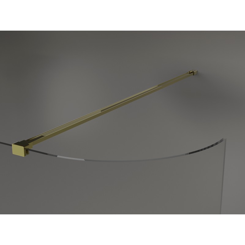 Mexen Kioto-R apvalus dušo sienelė Walk-in 80 x 200 cm, permatomas 8 mm, auksinė - 800-080-101-50-06