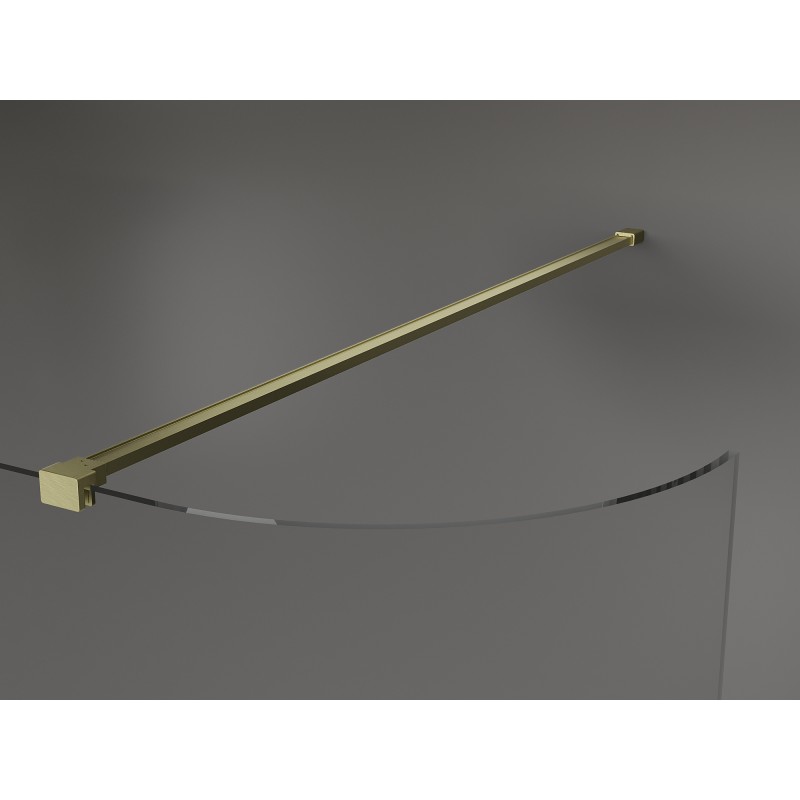 Mexen Kioto-R užapvalinta dušo sienelė Walk-in 80 x 200 cm, skaidri 8 mm, auksinė šlifuota - 800-080-101-55-06