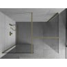 Mexen Kioto Walk-in dušo siena 95 x 90 cm, skaidrus, auksinis šlifuotas - 800-095-202-55-00-090