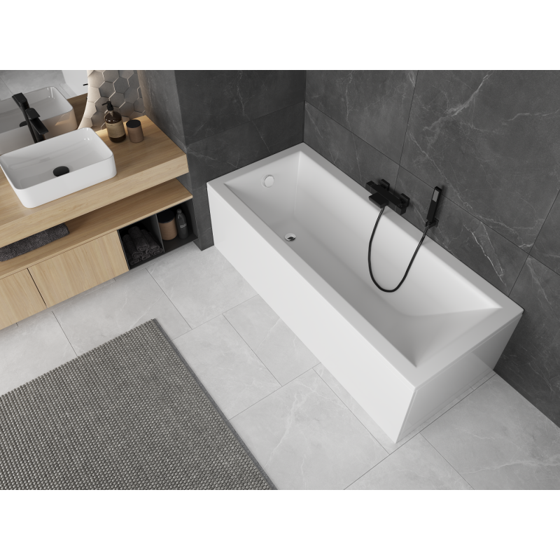 Mexen Cubik stačiakampė vonia 160 x 70 cm su apdaila, balta - 55031607000X