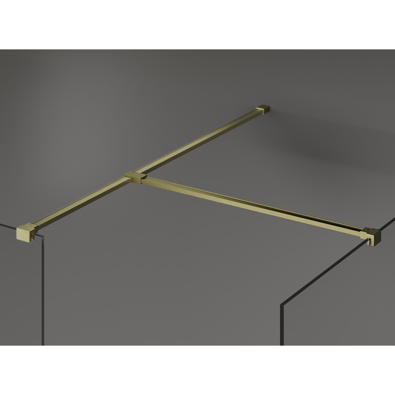 Mexen Kioto dušo sienelė Walk-in 170 x 70 cm, skaidri, auksinė matinė - 800-170-202-55-00-070