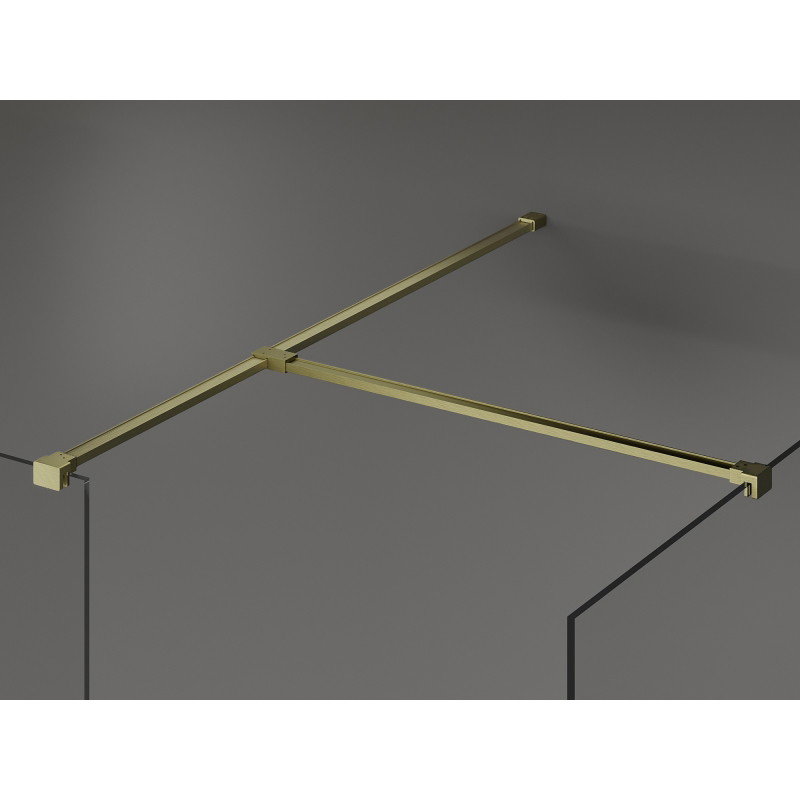 Mexen Kioto dušo siena Walk-in 180 x 85 cm, permatomas, auksinė šlifuota - 800-180-202-55-00-085