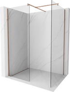Mexen Kioto Walk-in dušo siena 100 x 85 cm, skaidri, rožinė auksinė - 800-100-202-60-00-085