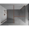 Mexen Kioto dušo siena Walk-in 170 x 115 cm, skaidrus, rožinis auksas - 800-170-202-60-00-115