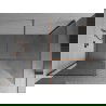 Mexen Kioto Walk-in dušo sienelė 180 x 80 cm, skaidri, rožinė auksą - 800-180-202-60-00-080