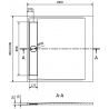 Mexen Amon kvadratinis dušo padėklas SMC 100 x 90 cm, juodas - 4F709010