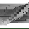 Mexen Kioto Walk-in sprendimas voniai 135 x 70 cm, skaidrus, juodas - 800-135-202-70-00-070