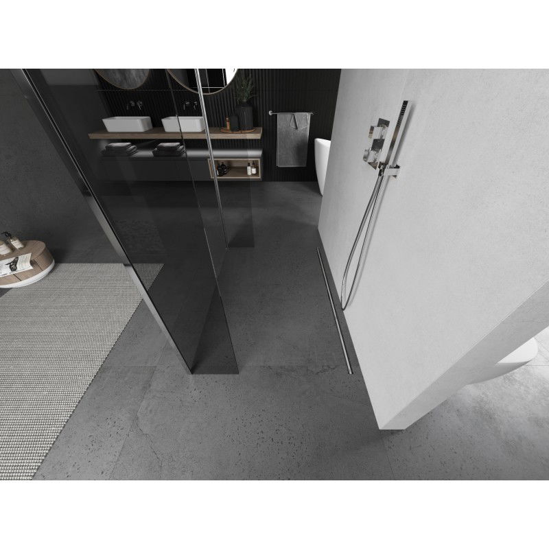 Mexen Kioto stovinti dušo siena 140 x 30 x 30 cm, skaidri, chromuota - 800-140-030-222-01-00-030