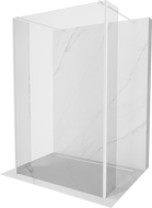 Mexen Kioto laisvstanding dušo siena 150 x 30 x 30 cm, skaidri, balta - 800-150-030-222-20-00-030
