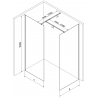 Mexen Kioto walk-in dušo siena 155 x 70 cm, skaidri, juoda - 800-155-202-70-00-070